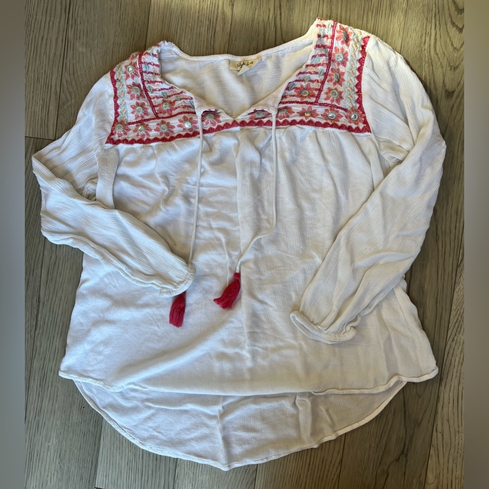 Three quartered sleeve blouse